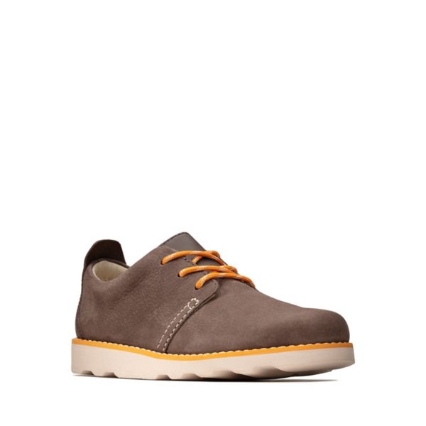 Clarks Boys Crown Park Kid Casual Shoes Brown | CA-5247618